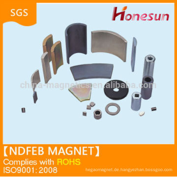 China Neodym Magneten Bogen Segment Magnet für dc-motor-generator